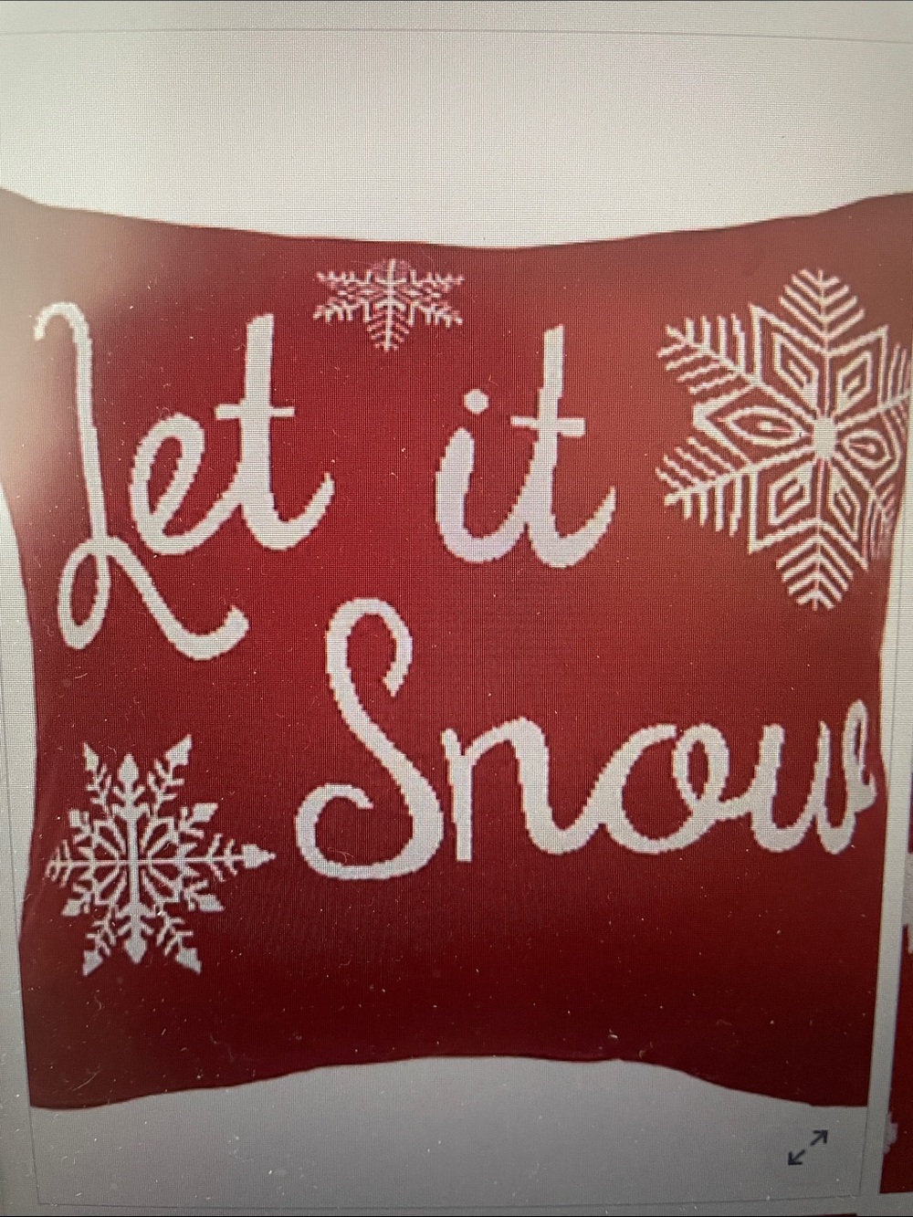 C&F Home "Let it Snow" Red Christmas Pillow Cover